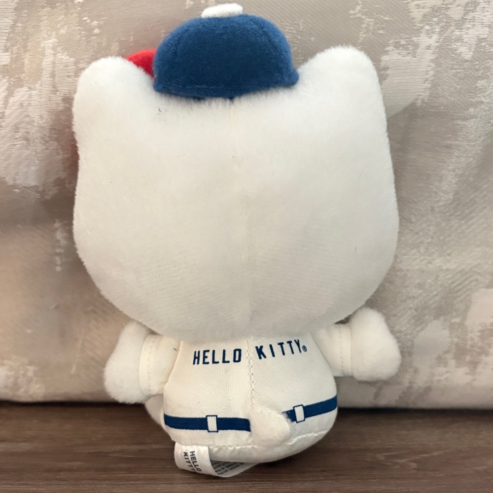 Hello Kitty Plush with Blue Cap and Red Bow - Picture 2 of 3